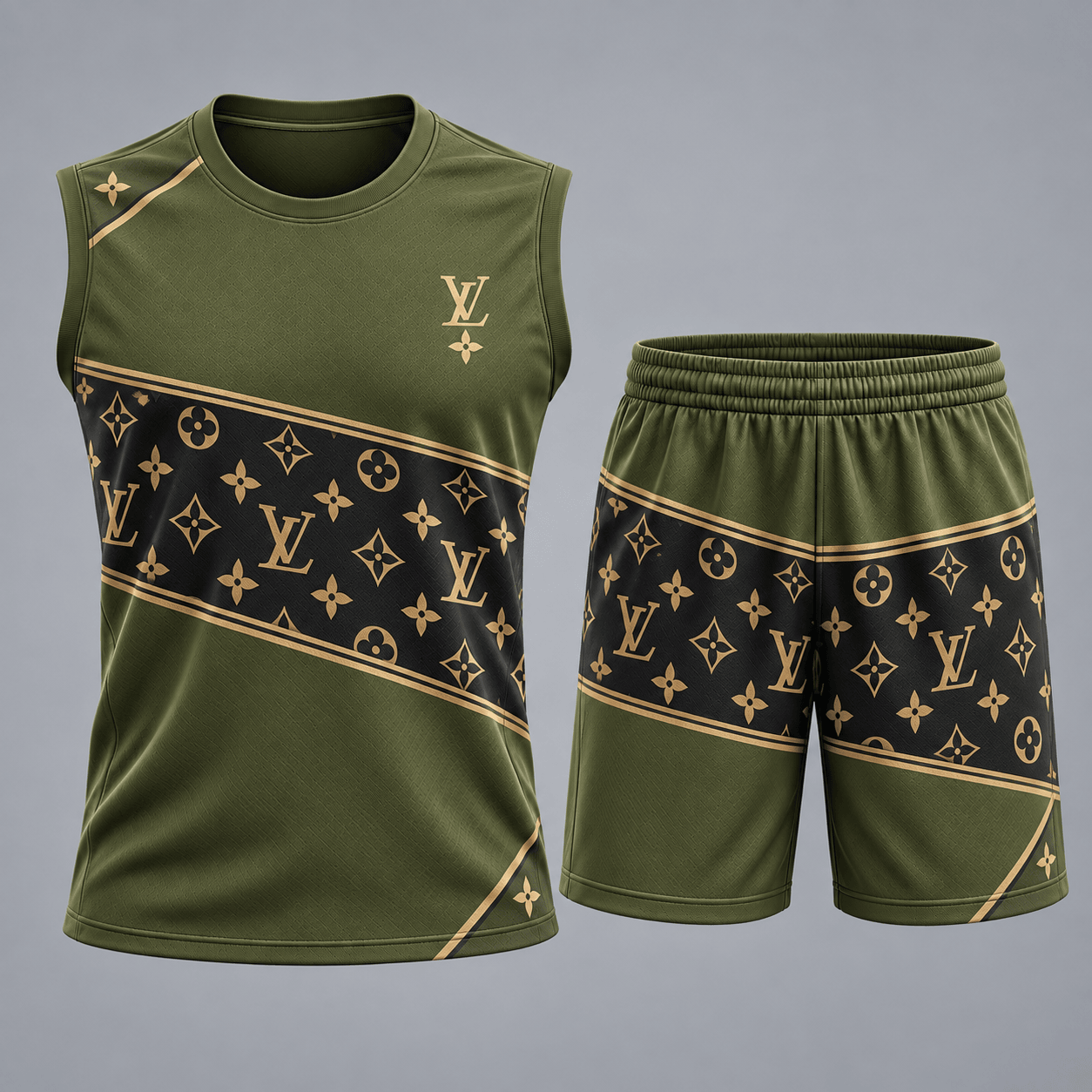Louis Vuitton | Premium Signature Monogram Tank Top Set Collection 08