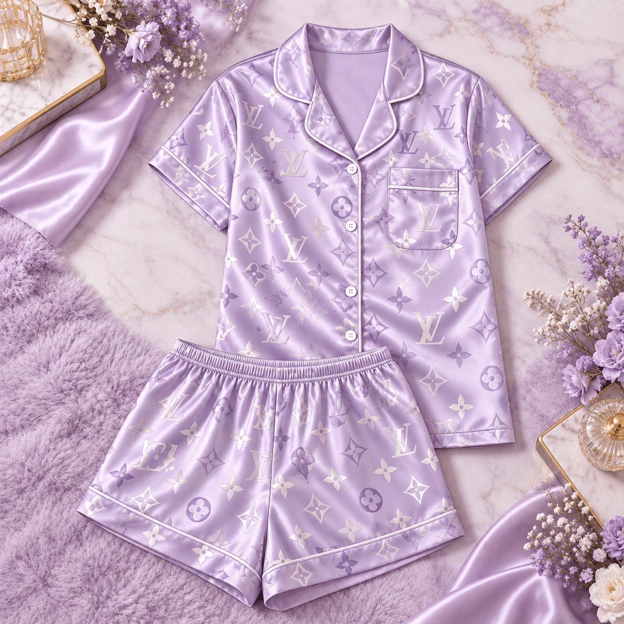 Louis Vuitton | Premium Signature Monogram Pajamas Collection 13