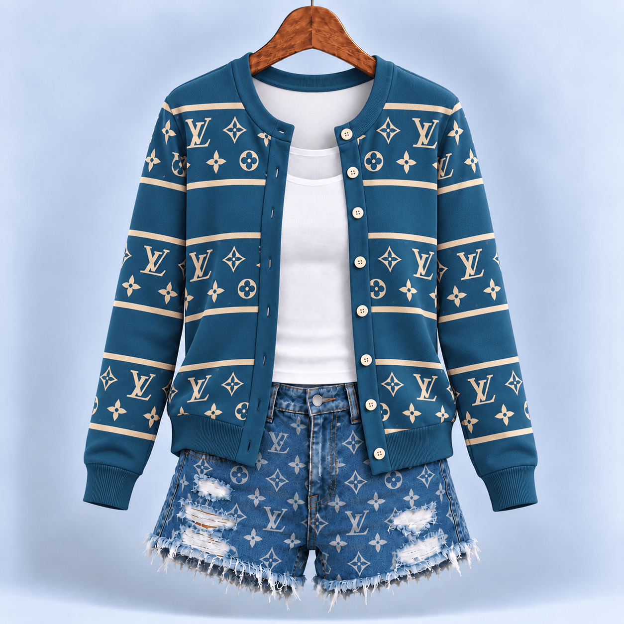 Louis Vuitton | Premium Signature Monogram Cardigan Hanging Collection 19