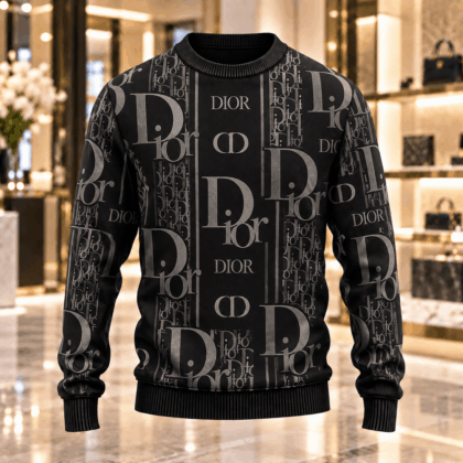 Dior Black Oblique Monogram Crewneck Sweater NTH1